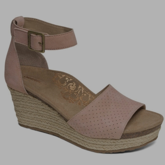 Aetrex Shoes - NWOT Miley Taupe Wedge Espadrilles